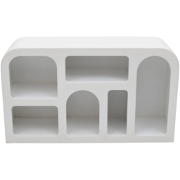 IH Design Udaipur 5 Shelf White Wood Medium Display Cabinet - Size: 75 x 130 x 38cm - Wilko - thumbnail 4