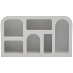 IH Design Udaipur 5 Shelf White Wood Medium Display Cabinet - Size: 75 x 130 x 38cm - Wilko - thumbnail 3