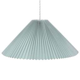 ValueLights Akira Blue Pleated Shade LED Pendant Light - Size: 113 x 53 x 53cm - Wilko