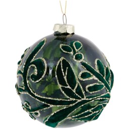 Traditional Velvet Detail Bauble - Sleigh Bells Ring - Wilko - thumbnail 5