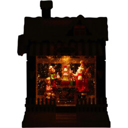 LED Glitter Spinner Santa's Bakery - Red - Wilko - thumbnail 6