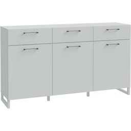 Florence Sali 3 Door 3 Drawer Light Grey Sideboard - Size: 93.4 x 164.6 x 41.1cm - Furniture To Go - Wilko - thumbnail 3