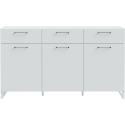 Florence Sali 3 Door 3 Drawer Light Grey Sideboard - Size: 93.4 x 164.6 x 41.1cm - Furniture To Go - Wilko - thumbnail 4
