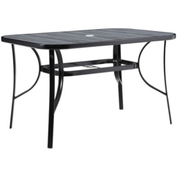 Living and Home Black Tempered Glass Large Rectangle Wood Grain Coffee Table - Grey - Wilko - thumbnail 3