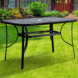 Living and Home Black Tempered Glass Large Rectangle Wood Grain Coffee Table - Grey - Wilko - thumbnail 1