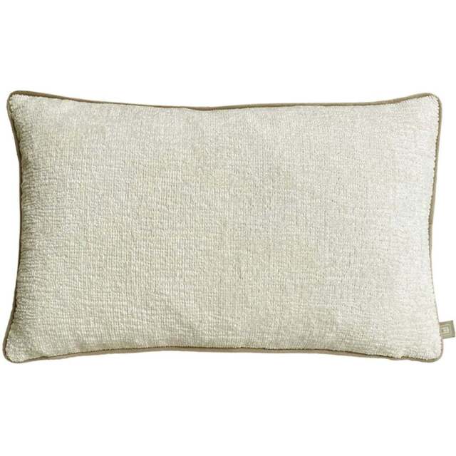 Belgravia Decor Cream Chenille Cushion 50 x 30cm - Size: 30 x 50 x 5cm - Wilko - image 1