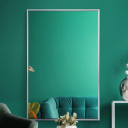 MirrorOutlet The Artus Silver Aluminium Edged Wall Mirror 90 x 60cm - Wilko - thumbnail 3