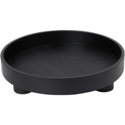 Footed Tray - Black - Wilko - thumbnail 3