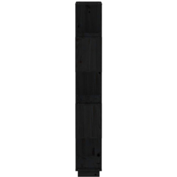 vidaXL 5 Shelf Black Solid Pine Wood Bookcase - Size: 163.5 x 80 x 25cm - Wilko - thumbnail 6