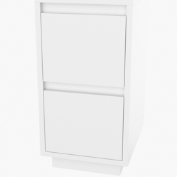 Living and Home 2 Drawer White Bedside Table - Wilko - thumbnail 7
