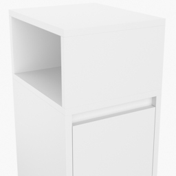 Living and Home 2 Drawer White Bedside Table - Wilko - thumbnail 5