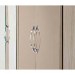Seconique Nevada 6 Door 2 Drawer Oyster and Light Oak Wardrobe - Size: 6 Door, 2 Drawer - Brown - Wilko - thumbnail 4