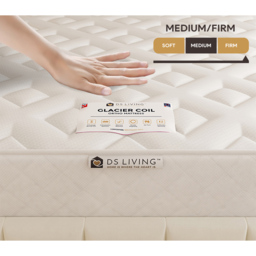 DS Living Glacier Nightfall Super King Size Gel Enhanced Bonnell Spring Mattress - White - Wilko - thumbnail 6
