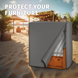 tectake Grey Beach Chair Cover - Size: 145 x 80 x 120cm - Wilko - thumbnail 7