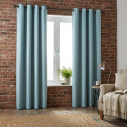 Taylor Blackout Eyelet Curtains - Duck Egg/137cm/168cm - Size: W 66 x D 54cm - My - Wilko - thumbnail 5