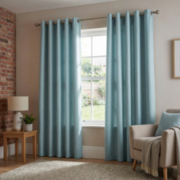 Taylor Blackout Eyelet Curtains - Duck Egg/137cm/168cm - Size: W 66 x D 54cm - My - Wilko - thumbnail 6