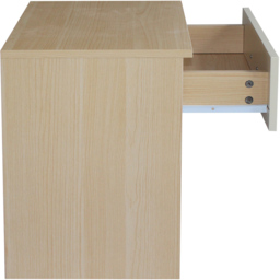 Brooklyn Single Drawer Oak and Cream High Gloss Bedside Table - Wilko - thumbnail 5