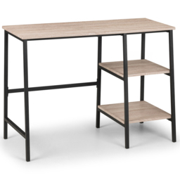 Julian Bowen Tribeca 2 Shelves Sonoma Oak Desk - Size: 45 x 104 x 72cm - Black - Wilko - thumbnail 3