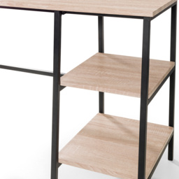 Julian Bowen Tribeca 2 Shelves Sonoma Oak Desk - Size: 45 x 104 x 72cm - Black - Wilko - thumbnail 7