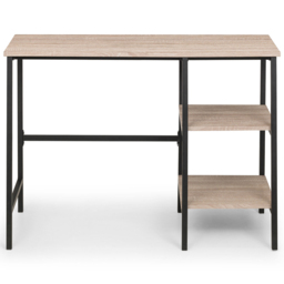 Julian Bowen Tribeca 2 Shelves Sonoma Oak Desk - Size: 45 x 104 x 72cm - Black - Wilko - thumbnail 4
