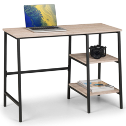 Julian Bowen Tribeca 2 Shelves Sonoma Oak Desk - Size: 45 x 104 x 72cm - Black - Wilko - thumbnail 5