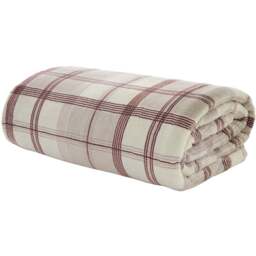 Deyongs Hounds Burgundy Check Throw 140 x 180cm - Red - Wilko - thumbnail 1
