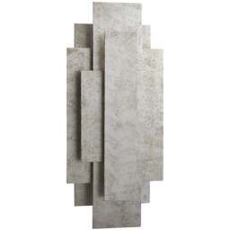 Merano Forli Antique Silver Leaf 2 Light Wall Lamp - Size: 9.6 x 20 x 45cm - Wilko