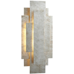 Merano Forli Antique Silver Leaf 2 Light Wall Lamp - Size: 9.6 x 20 x 45cm - Wilko - thumbnail 5