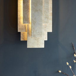 Merano Forli Antique Silver Leaf 2 Light Wall Lamp - Size: 9.6 x 20 x 45cm - Wilko - thumbnail 6