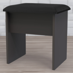 Crowndale Las Vegas Graphite Dressing Table Stool - Grey - Wilko - thumbnail 1