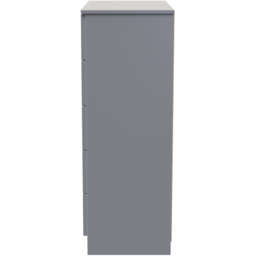 Crowndale Milan 5 Drawer Dusk Grey Chest of Drawers Ready Assembled - Wilko - thumbnail 4