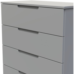 Crowndale Milan 5 Drawer Dusk Grey Chest of Drawers Ready Assembled - Wilko - thumbnail 6