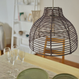 ValueLights Lobster Grey Pot Basket Weave Pendant Shade - Size: 22.5 x 31 x 31cm - Wilko - thumbnail 5