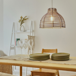 ValueLights Lobster Grey Pot Basket Weave Pendant Shade - Size: 22.5 x 31 x 31cm - Wilko - thumbnail 4