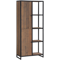 Baumhaus Ooki 2 Door 4 Shelf Tall Bookcase - Brown - Wilko - thumbnail 3