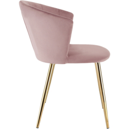 Ella Dining Accent Chair Velvet Upholstery - Pink - Size: 75 x 56 x 60cm - Genesis - Wilko - thumbnail 6