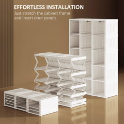 Portland 9 Door White Portable Wardrobe Hanging Rods - Wilko - thumbnail 6