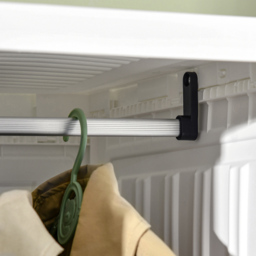 Portland 9 Door White Portable Wardrobe Hanging Rods - Wilko - thumbnail 4