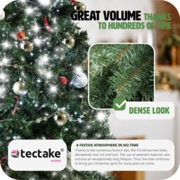tectake Natural Fir Look Artificial Christmas Tree with Stand 6ft - green - Wilko - thumbnail 6