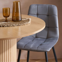 Birlea Axel 4 Seater Round Fluted Dining Set Brown - SleepSoul - Wilko - thumbnail 7