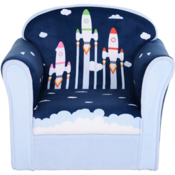 Tommy Toys Multicolour Flannel Kids Armchair - Blue - Wilko - thumbnail 3