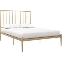 Dorel Giulia Double Gold Metal Bed Frame with Headboard - Wilko - thumbnail 4