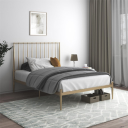 Dorel Giulia Double Gold Metal Bed Frame with Headboard - Wilko - thumbnail 7