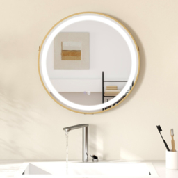Costway Silver 3 Colour Hanging Wall Bathroom Mirror - Size: 70 x 69cm - Wilko - thumbnail 4