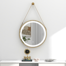 Costway Silver 3 Colour Hanging Wall Bathroom Mirror - Size: 70 x 69cm - Wilko - thumbnail 3