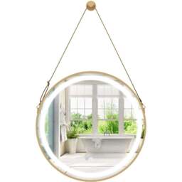 Costway Silver 3 Colour Hanging Wall Bathroom Mirror - Size: 70 x 69cm - Wilko - thumbnail 1