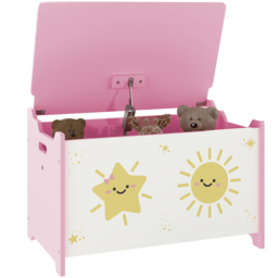 AIYAPLAY Pink Toy Box with Lid - Size: 39 x 37 x 60cm - Wilko - thumbnail 3