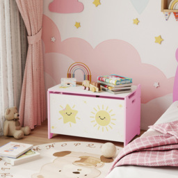 AIYAPLAY Pink Toy Box with Lid - Size: 39 x 37 x 60cm - Wilko - thumbnail 5