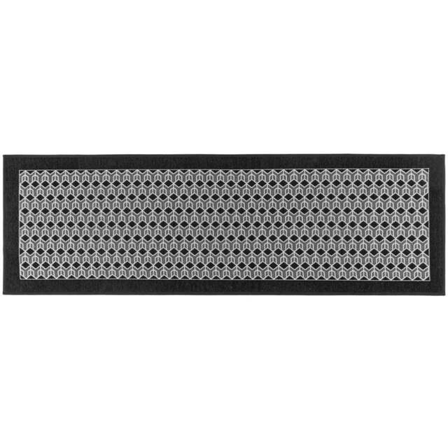 JVL Allure Black Rubber Backed Door Runner 50 x 150cm - Size: 150 x 50 x 0.4cm - Wilko - image 1