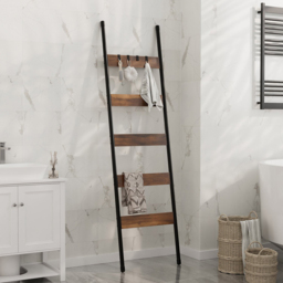 Hudson Towel Rack - Black and Brown - Wilko - thumbnail 4